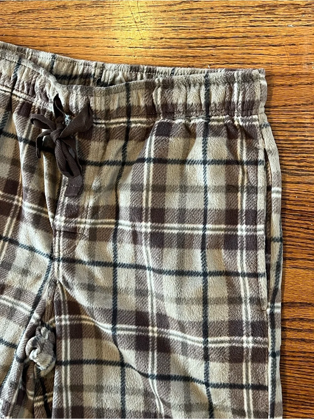 Nwt Fruit of the Loom Men's Plaid Lounge Pants - Brown & Cream